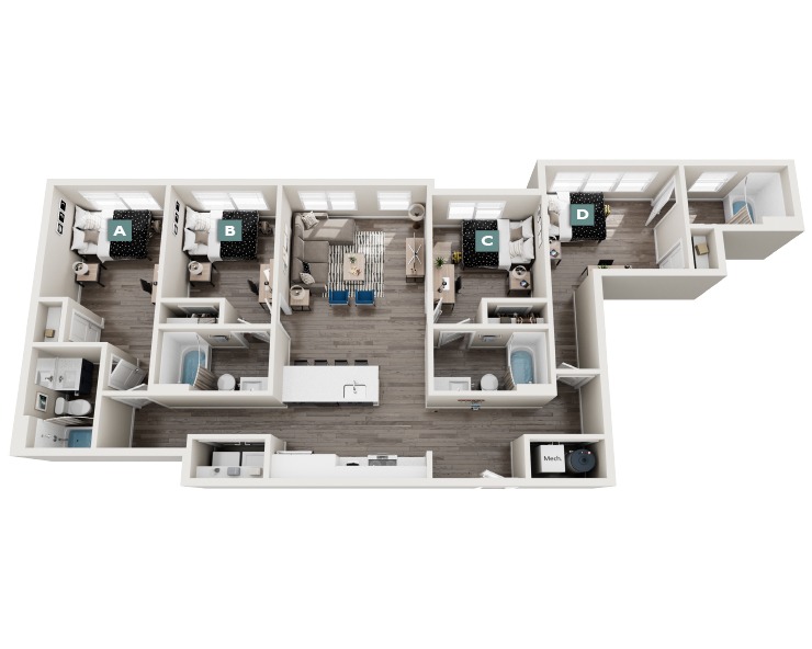 D3 - 4x4 Floor plan