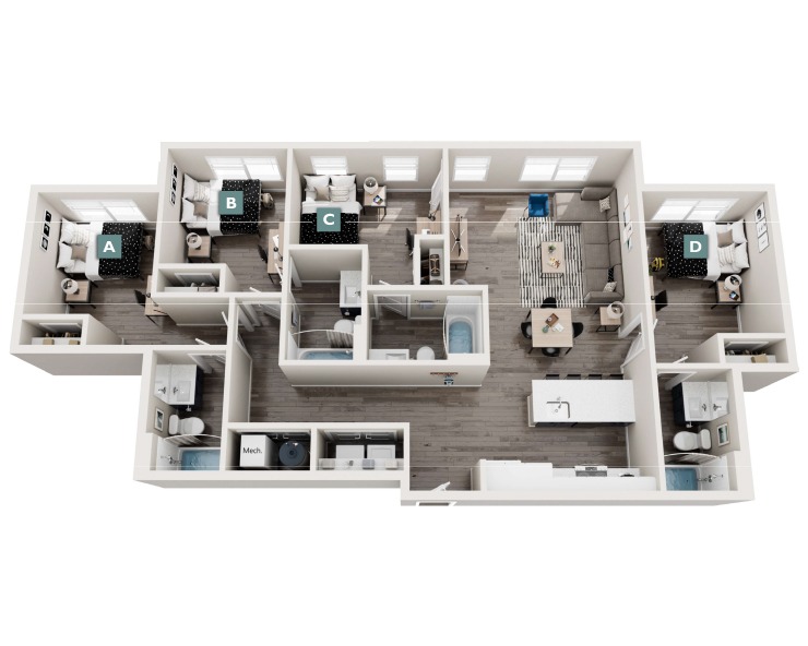 D5 Premium - 4x4 Floor plan