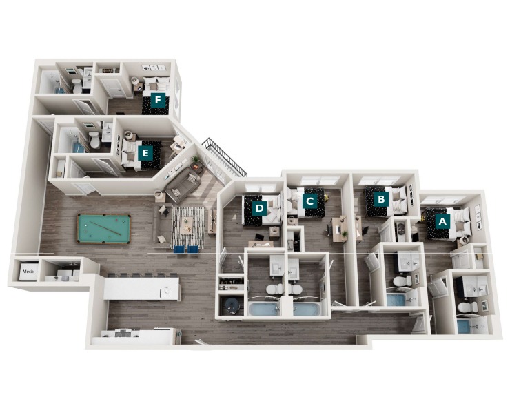 F2.1 Premium - 6x6 Floor plan